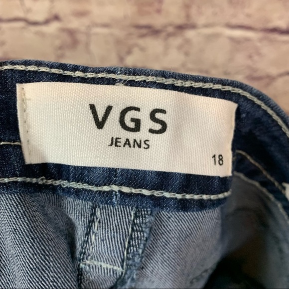 VGS Roll Up Skinny Medium Wash Denim Jeans - Picture 10 of 13